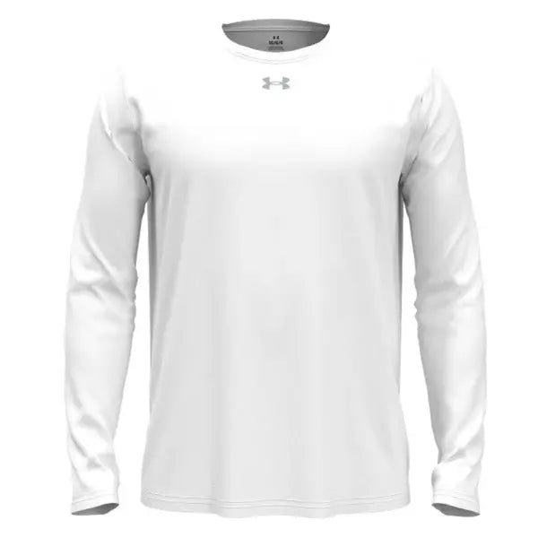 Under Armour Mens Long Sleeve Logo UA Velocity Shirt white/gray Size L NWT