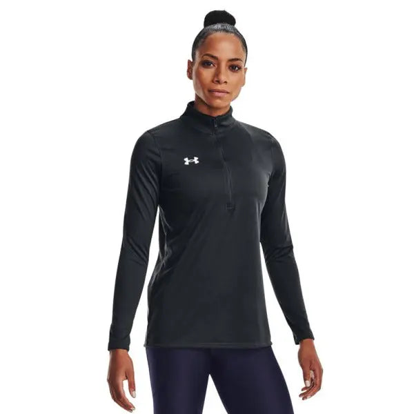 Under Armour Womens small fitted Cold Gear 1/4 Zip Pullover thumbholes black