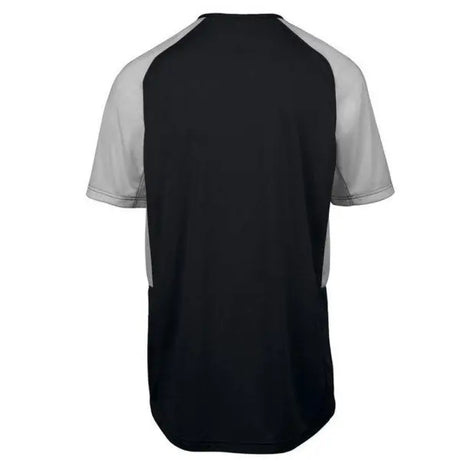 Mizuno Men's Aerolite Crew Short Sleeve Volleyball Jersey black grey back