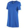 Mizuno Women's Aerolite V-Neck Short Sleeve Volleyball Jersey royal blue white