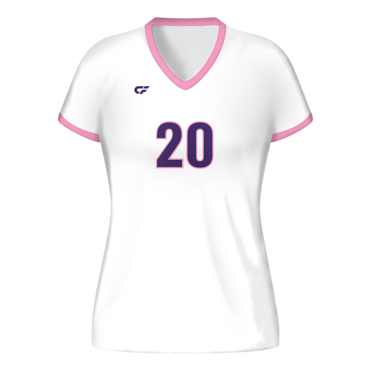 CustomFuze Women's Sublimated Cap Sleeve Volleyball Jersey - Pink