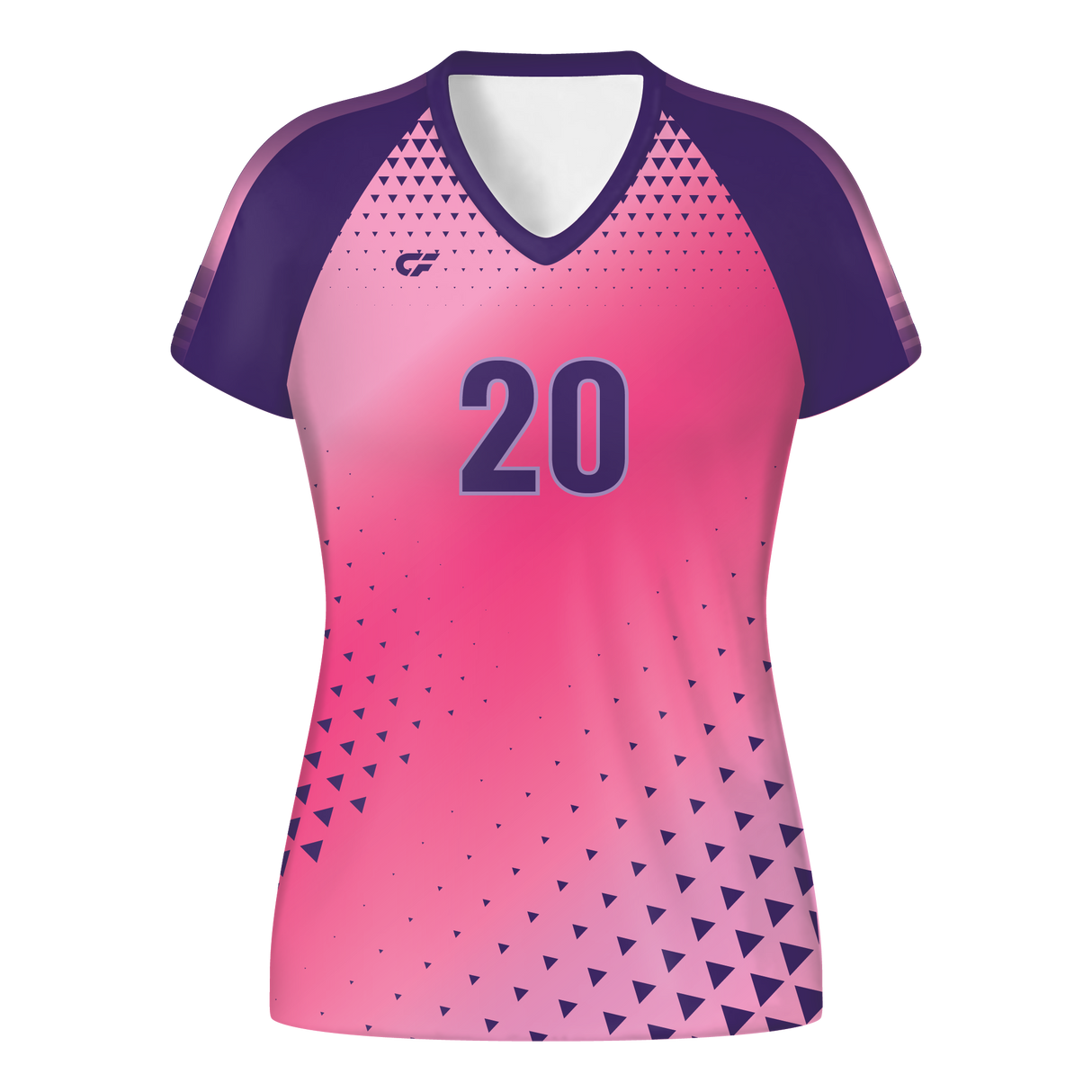 CustomFuze Women's Sublimated Cap Sleeve Volleyball Jersey - Pink