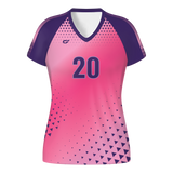 CustomFuze Women's Sublimated Cap Sleeve Volleyball Jersey - Pink