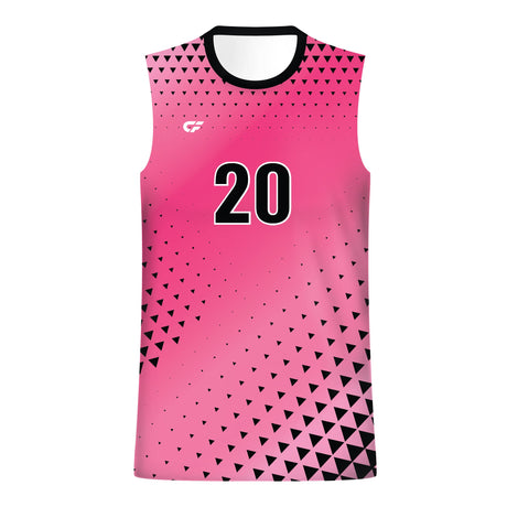 CustomFuze Men's Sublimated Sleeveless Volleyball Jersey - Pink