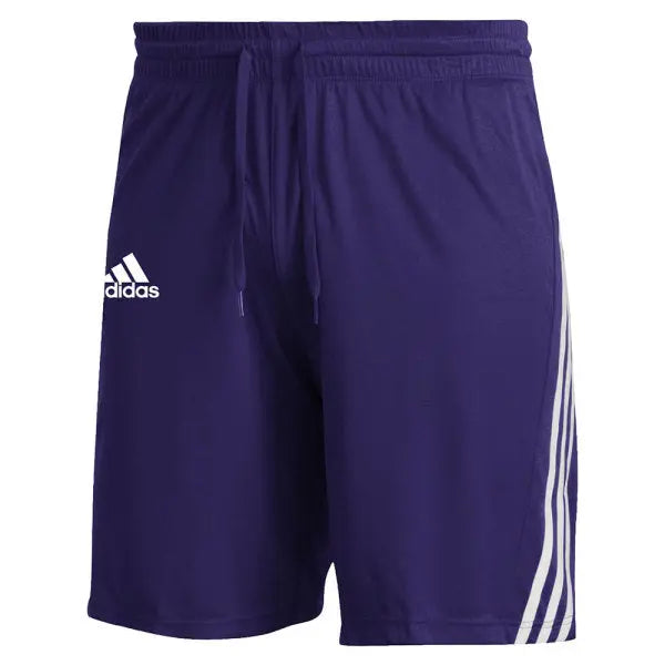 Adidas Men s 3 Stripe Knit Short Red White Medium