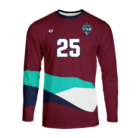 CustomFuze Men's Sublimated Long Sleeve Volleyball Jersey