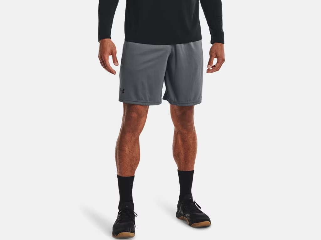 Men's UA Tech Mesh Shorts pitch gray 4