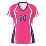 CustomFuze Women's Sublimated Cap Sleeve Volleyball Jersey - Pink