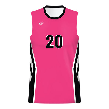 CustomFuze Men's Sublimated Sleeveless Volleyball Jersey - Pink