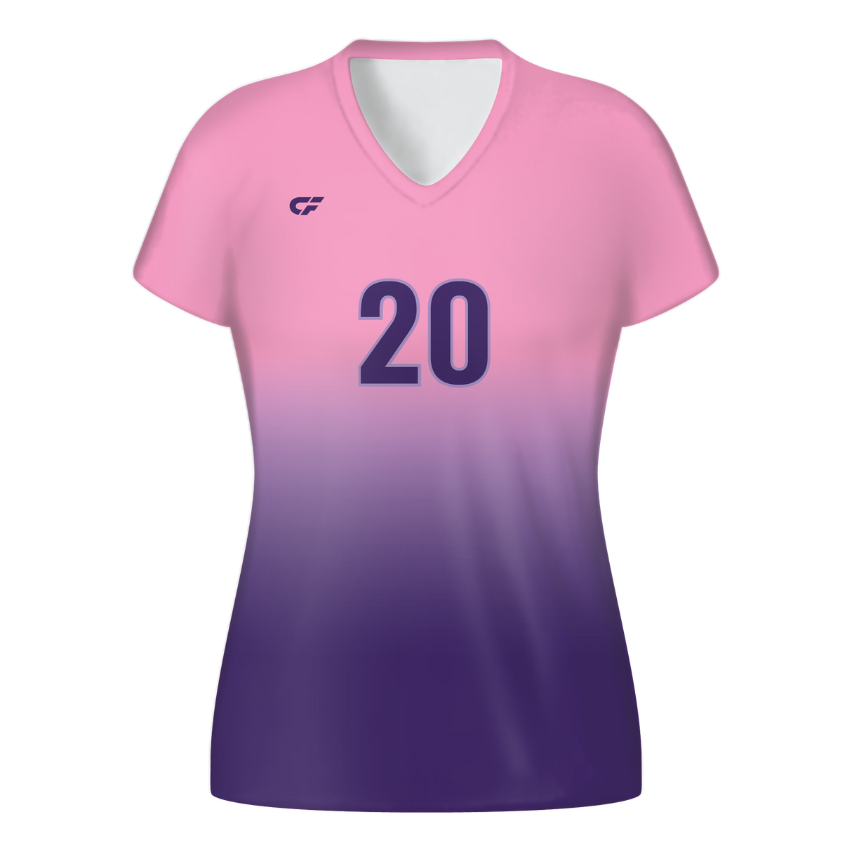 CustomFuze Women's Sublimated Cap Sleeve Volleyball Jersey - Pink