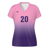 CustomFuze Women's Sublimated Cap Sleeve Volleyball Jersey - Pink