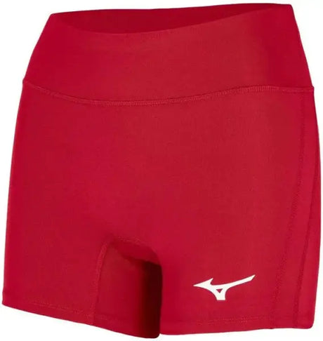 Ladies Polyester / Spandex 4 Inseam Augusta Stride Red / White Volleyball  Shorts - Spandex Shorts in 4 inseam - Lots of Colors & Styles