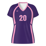 CustomFuze Women's Sublimated Cap Sleeve Volleyball Jersey - Pink