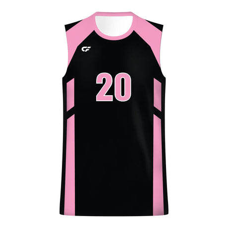 CustomFuze Men's Sublimated Sleeveless Volleyball Jersey - Pink