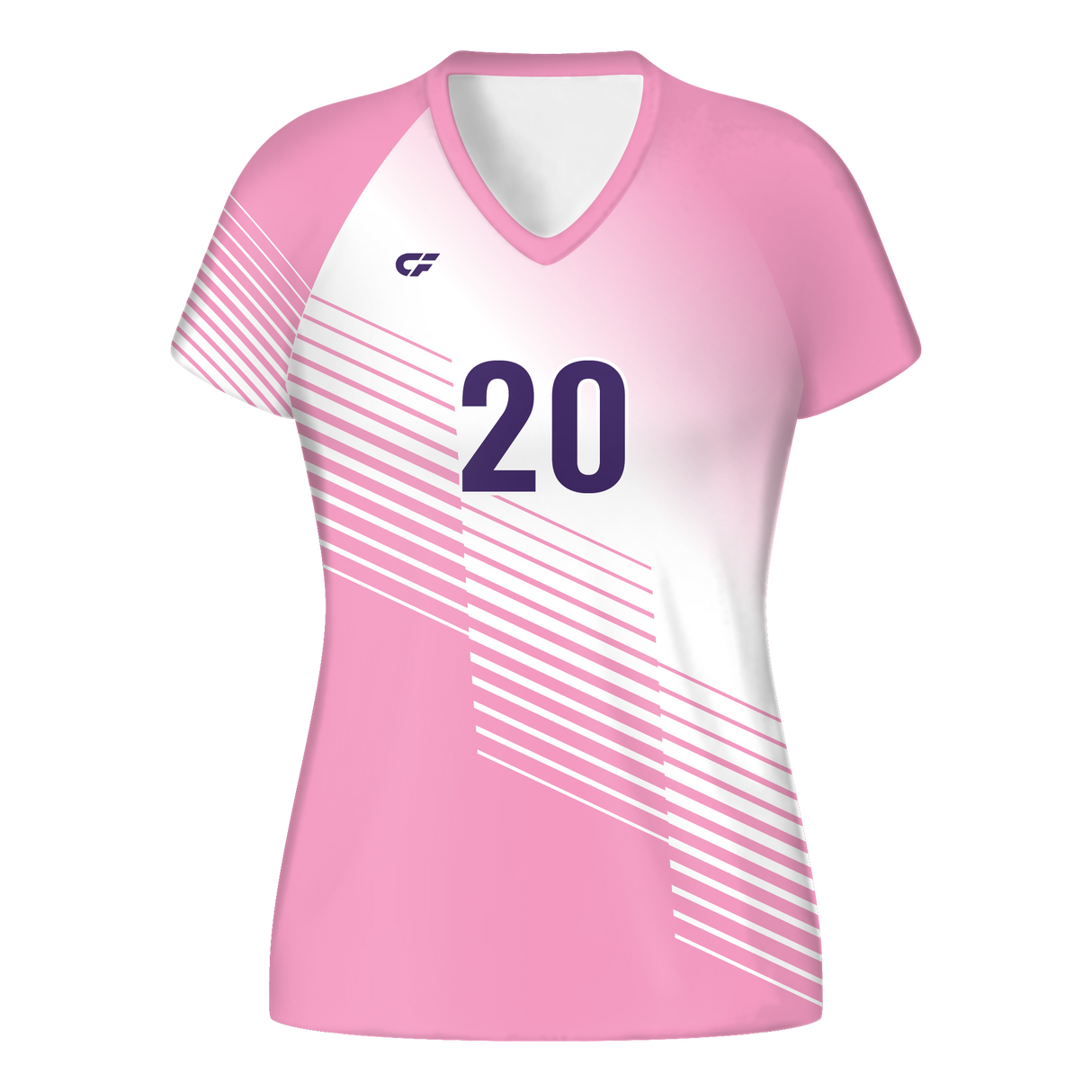 CustomFuze Women's Sublimated Cap Sleeve Volleyball Jersey - Pink