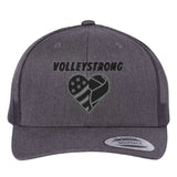 Volleystrong Classic Trucker Hat Dark Heather Grey Volleystrong