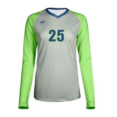 CustomFuze Women's Sublimated Long Sleeve Volleyball Jersey