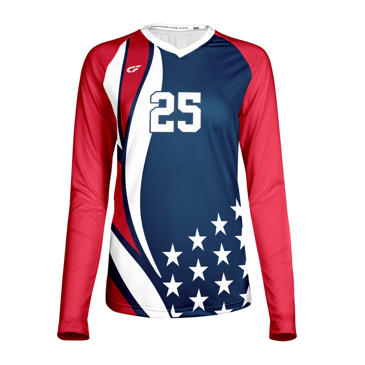 CustomFuze Women's Sublimated Long Sleeve Volleyball Jersey