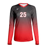 CustomFuze Women's Sublimated Long Sleeve Volleyball Jersey