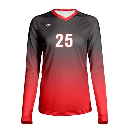 CustomFuze Women's Sublimated Long Sleeve Volleyball Jersey