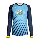 CustomFuze Women's Sublimated Long Sleeve Volleyball Jersey