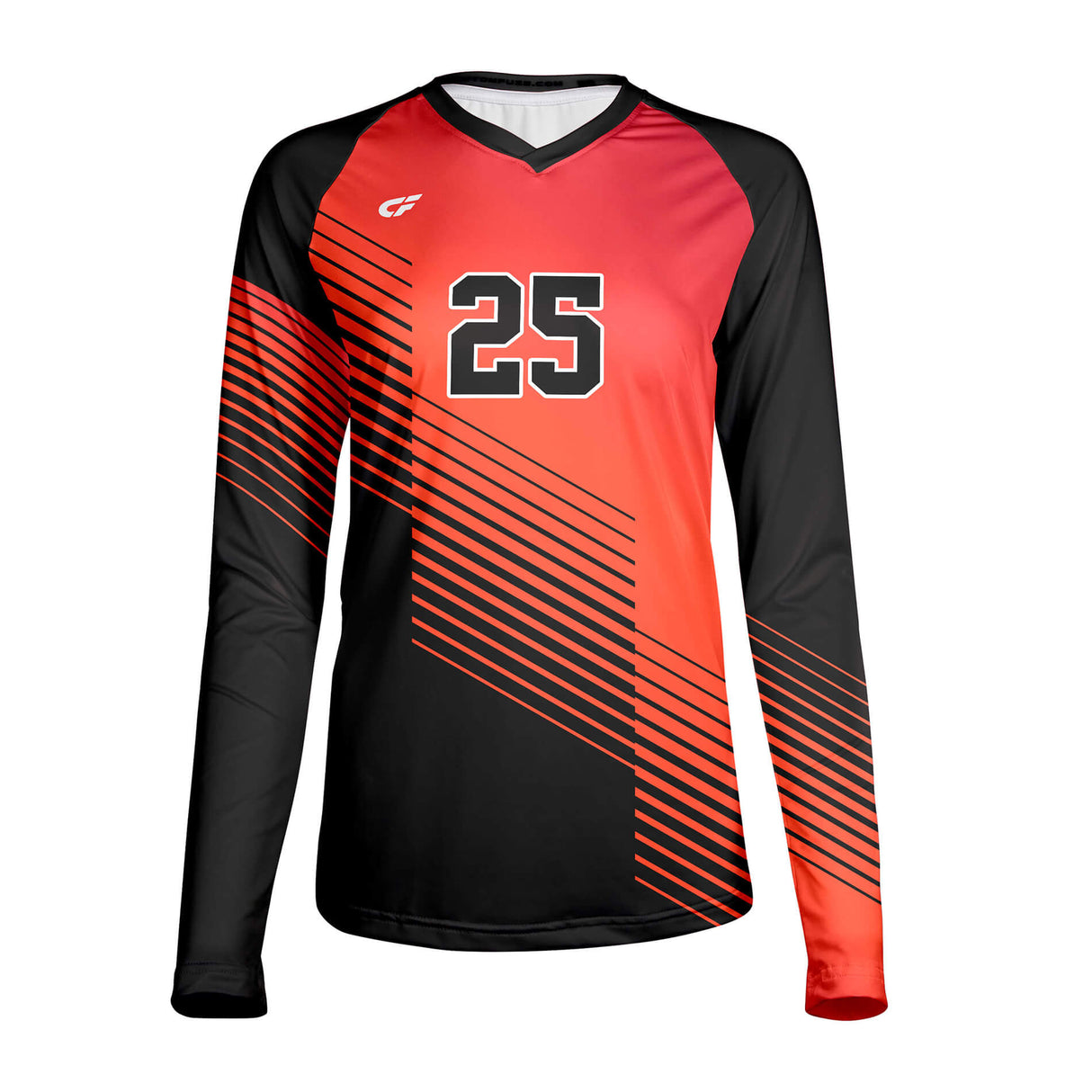 CustomFuze Women's Sublimated Long Sleeve Volleyball Jersey