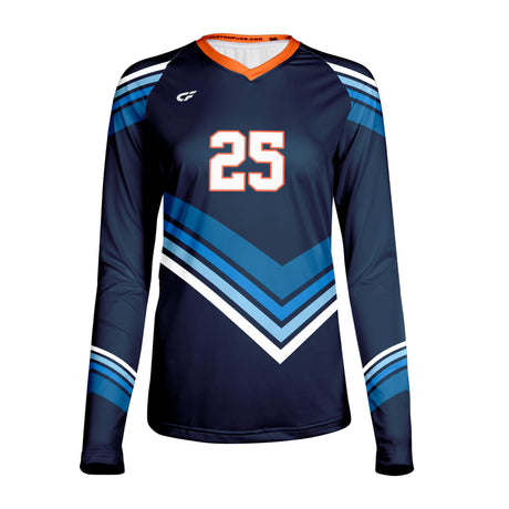 CustomFuze Women's Sublimated Long Sleeve Volleyball Jersey