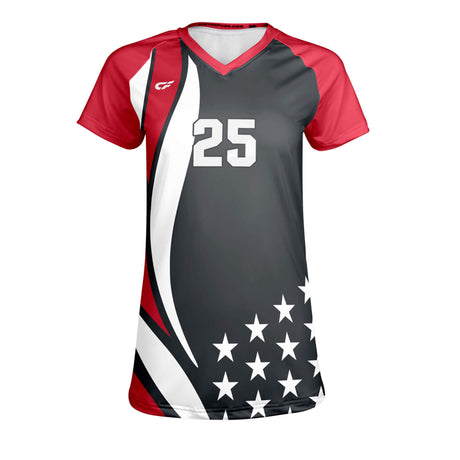 CustomFuze Women's Sublimated Cap Sleeve Volleyball Jersey