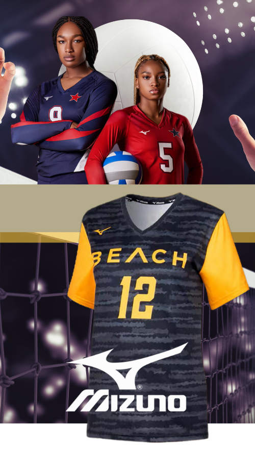 Mizuno sublimated volleyball uniforms on sale